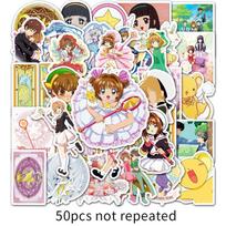 50 Anime Kortų Medžiotojos Sakura Animacinių Grafiti Lipdukų Lagaminui, Automobiliui, Šaldytuvui