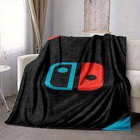 1 vnt. Nintendo Switch žaidimų konsolės minkštas ir šiltas flanelės pledas, daugiafunkcinis pledas sofai, foteliui, biurui, lovai, stovyklavimui, kelionėms 80x120cm