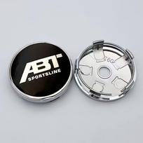 4pcs 60mm Car Wheel Center Caps with ABT Emblem | Universal Fit ABS Rims Hubcaps Cover