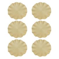 6 vnt./rinkinys Apvalus stalo padėkliukas Rinkinys Pynimo dizainas Plaunamas Neslystantis Valgomojo kilimėlis Gofruotas kraštas Karščiui atsparus Stalo padėkliukas 6pcs gray
