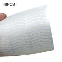 48Pcs/Sheet Double Eyelid Tapes Universal Invisible Fiber Convenient Eyelid Stickers for Dating L gray