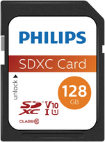 Atminties kortelė „Philips“ SDXC kortelė 128GB, 10 klasės UHS-I U1