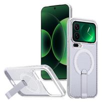Skaidrus PC magnetinis dėklas su paslėptu stoveliu Magsafe palaikymui, skirtas Xiaomi 17 Pro 15T 14T Pro, su aušinimu, šilumos išsklaidymu, smūgiams atsparus dangtelis xiaomi 14T pro black
