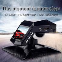 Atnaujinkite 1080P „Full HD Dash Cam“ automobilinį vairavimo vaizdo įrašymo įrenginį su centrinės konsolės LCD įrašymo įrenginiu juoda
