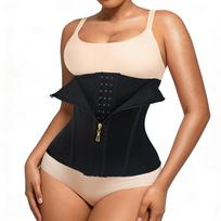 Women Plus Size Waist Trainer Abdomen Trimmer Corset Body Shaper XL black