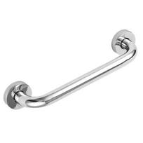 Stainless Handrail 40cm, 25mm Round Tube, 400mm Length, Bright for Indoor Steps One Size sidabras
