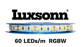 19.2 W/m LED juosta LUXSONN, RGB+W (4000K), DC24, IP20, 60 LED/m. Kaina nurodyta už 1m.