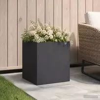 Sodo vazonas Juoda 45 x 45 x 45 cm Šaltai valcuotas plienas