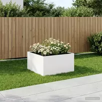 Sodo vazonas Balta 60 x 60 x 40 cm Šaltai valcuotas plienas