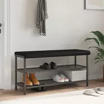 Suoliuko pagalvė Dirbtinė oda Juoda Gylis 35 cm