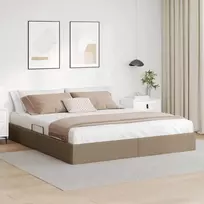 Lova Otomano lovos rėmas Kapučino 180 x 200 cm Dirbtinė oda