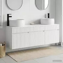 Vonios spintos komplektas 3 vnt. Itin blizgi balta