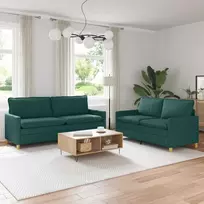 Sofa Sofos komplektas 2 vnt. Tamsiai žalia Audinys