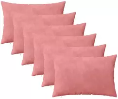 Pagalvėlės užvalkalas 6 pcs HEERLEN Rožinė 50 x 75 cm Aksomas