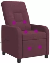 Fotelis Masažinis atlošiamasis krėslas Violetinė Audinys