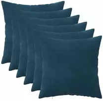Pagalvėlės užvalkalas 6 pcs HEERLEN Mėlyna 50 x 50 cm Aksomas