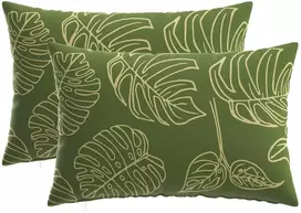 Pagalvėlės užvalkalas 2 pcs HEERLEN Lapų dizainas 30 x 50 cm