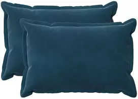 Pagalvėlės užvalkalas 2 pcs HOUTEN Mėlyna 30 x 50 cm Aksomas