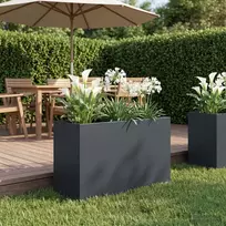 Sodo vazonas Antracito 80 x 40 x 50 cm Šaltai valcuotas plienas