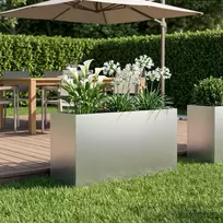 Sodo vazonas Sidabrinė 100 x 30 x 50 cm Galvanizuotas plienas