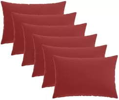 Pagalvėlės užvalkalas 6 pcs HEERLEN Vyno raudona 30 x 50 cm