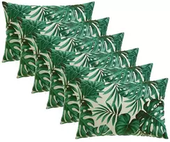 Pagalvėlės užvalkalas 6 pcs HEERLEN Lapų raštas 50 x 80 cm