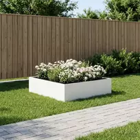 Sodo vazonas Balta 100 x 100 x 30 cm Šaltai valcuotas plienas