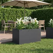 Sodo vazonas Antracito 80 x 50 x 50 cm Šaltai valcuotas plienas