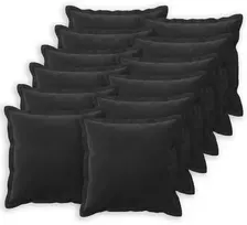 Pagalvėlės užvalkalas 12 pcs HOUTEN Juoda 50 x 50 cm Aksomas