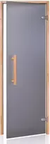 Andres Glass Solutions AD NATURAL stiklinės pirties durys, Matinis stiklas, 80 x 190, Juodalksnis, Matinė pilka