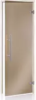 Andres Glass Solutions AD PREMIUM LIGHT stiklinės pirties durys, 80 x 200, Drebulė, Bronzinė