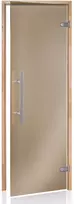 Andres Glass Solutions AD PREMIUM LIGHT stiklinės pirties durys, 70 x 190, Juodalksnis, Bronzinė