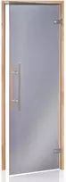 Andres Glass Solutions AD PREMIUM LIGHT stiklinės pirties durys, 70 x 190, Juodalksnis, Pilka