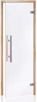Andres Glass Solutions AD PREMIUM LIGHT stiklinės pirties durys, 70 x 190, Juodalksnis, Permatoma