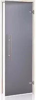 Andres Glass Solutions AD PREMIUM LIGHT stiklinės pirties durys, Matinis stiklas, 70 x 190, Drebulė, Matinė pilka