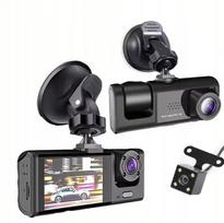 Automobilinė kamera 3 objektyvai 1080P naktinis matymas infraraudonaisiais spinduliais IPS 2"