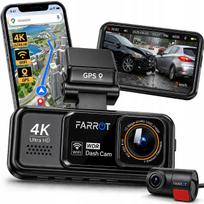 Automobilinis vaizdo registratorius 4K GPS Wi-Fi kamera priekyje ir gale ADAS G-jutiklis