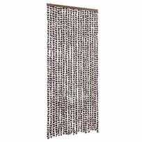 vidaXL Užuolaida nuo vabzdžių, ruda ir balta, 90x220cm, šenilis