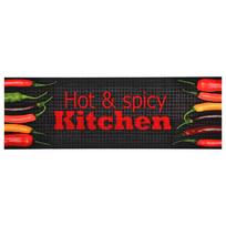 vidaXL Virtuvės kilimas, 60x300cm, plaunamas, su užrašu Hot & Spicy