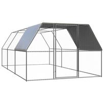 vidaXL Lauko narvas viščiukams, 3x6x2m, galvanizuotas plienas