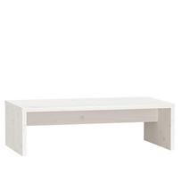 vidaXL Monitoriaus stovas, baltas, 50x27x15cm, pušies medienos masyvas