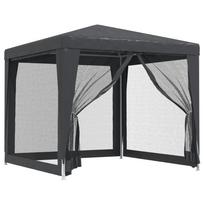vidaXL Proginė palapinė su 4 sienomis, antracito, 2,5x2,5m, HDPE
