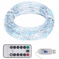 vidaXL 300 LED lempučių girlianda, šaltos baltos spalvos, 30m