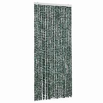 vidaXL Užuolaida nuo vabzdžių, žalia ir balta, 90x220 cm, šenilis