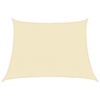 vidaXL Uždanga nuo saulės, kreminės spalvos, 4/5x3m, HDPE, 160g/m²