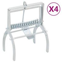 vidaXL Spąstai kurmiams, 4vnt., sidabriniai, galvanizuotas plienas