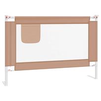 vidaXL Apsauginis turėklas vaiko lovai, taupe, 100x25cm, audinys