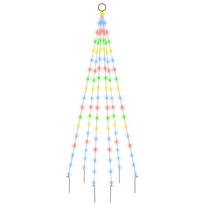 vidaXL Kalėdų eglutė ant vėliavos stiebo, 180cm, 108 spalvotos LED