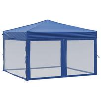 vidaXL Proginė palapinė su šoninėmis sienomis, mėlyna, 3x3m