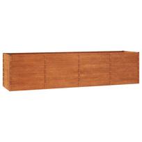 vidaXL Aukštas sodo lovelis, rūdžių, 320x80x77cm, Corten plienas